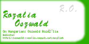 rozalia oszwald business card